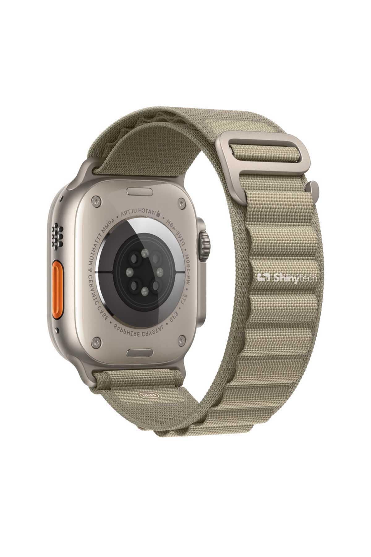 Apple Watch Uyumlu Alpine Loop Kordon Zeytin Yeşili - ShinyTECH