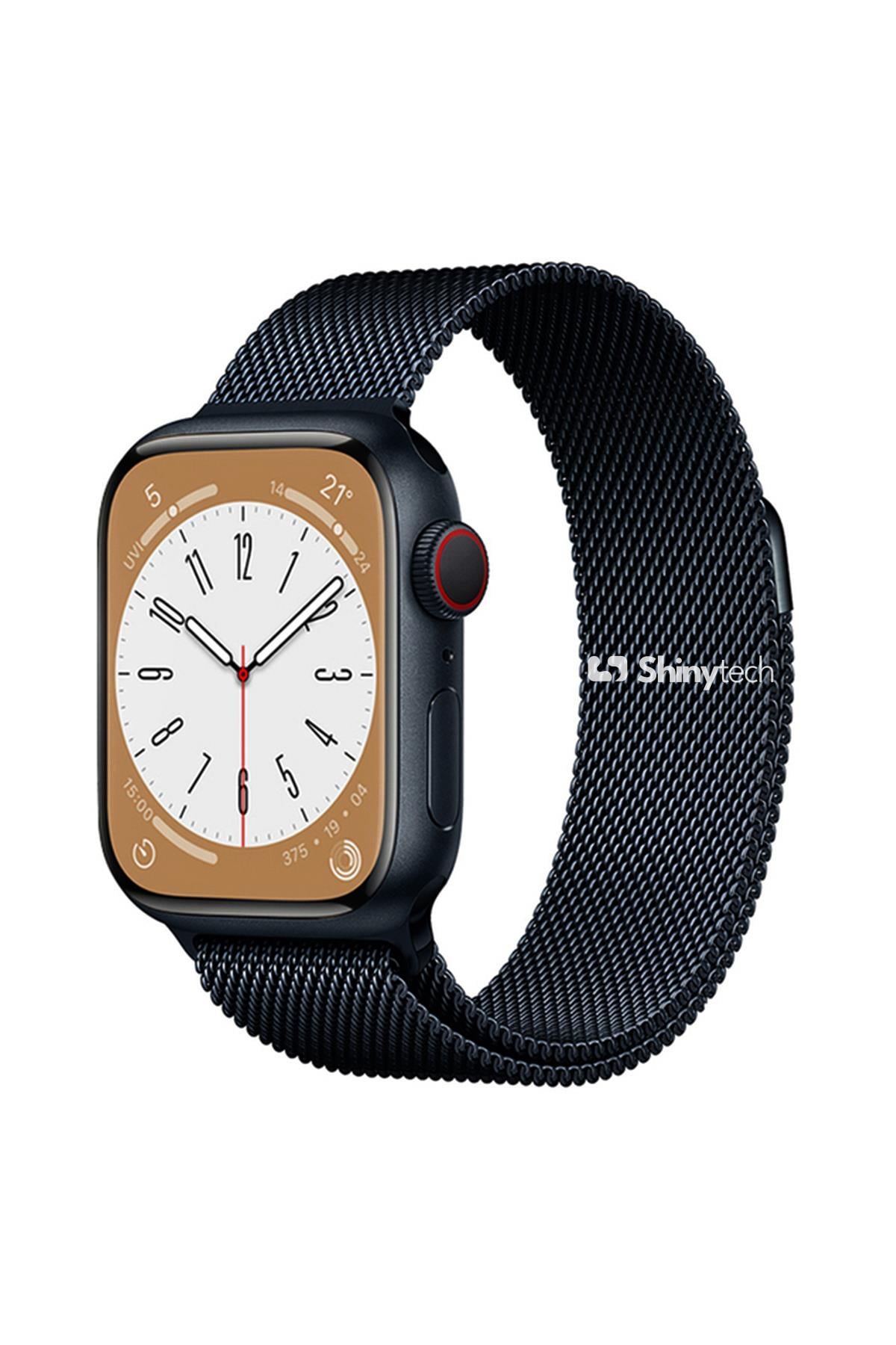 Apple Watch Uyumlu Milano Loop Çelik Hasır Kordon Lacivert - ShinyTECH