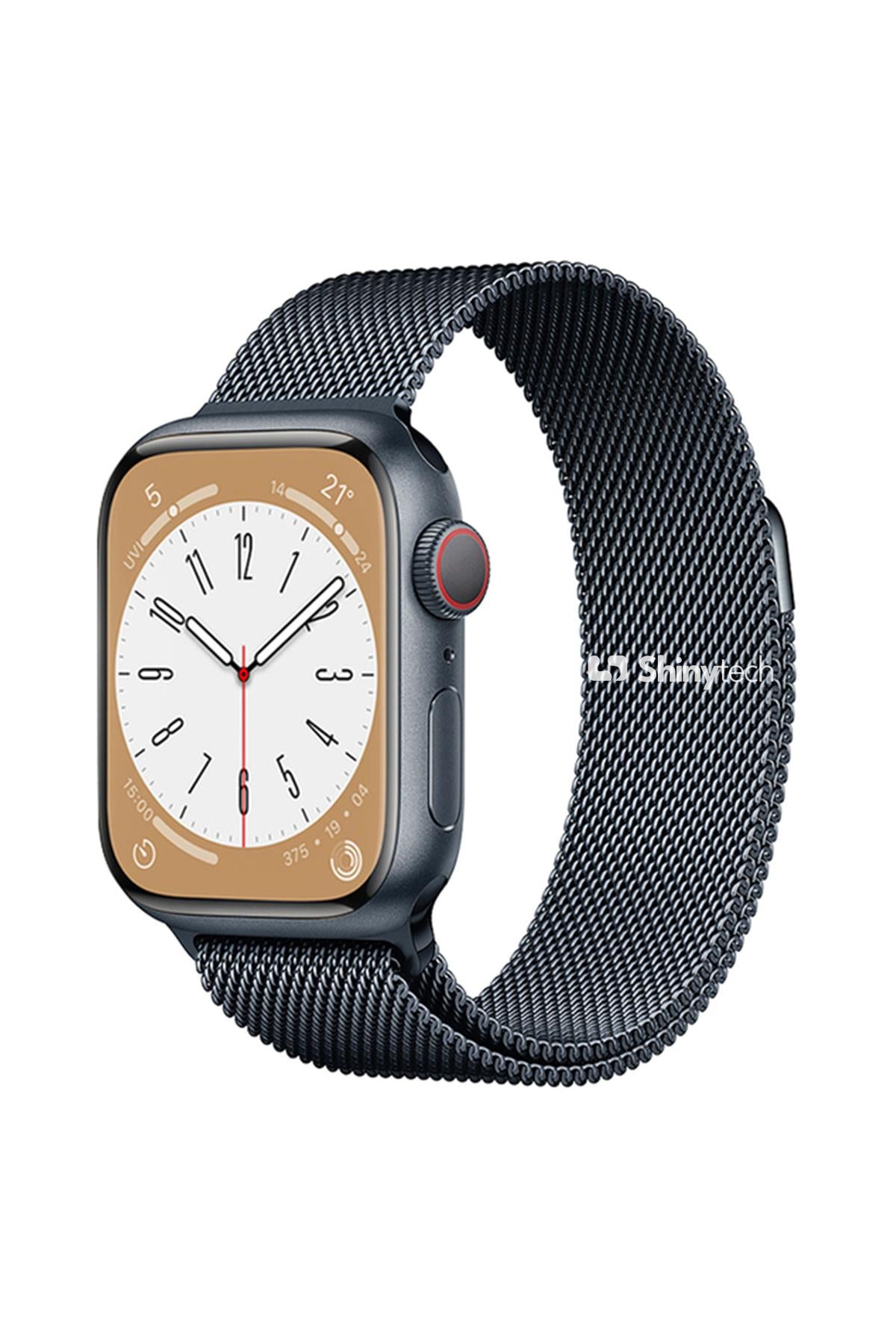 Apple Watch Uyumlu Milano Loop Çelik Hasır Kordon Gece Mavisi - ShinyTECH