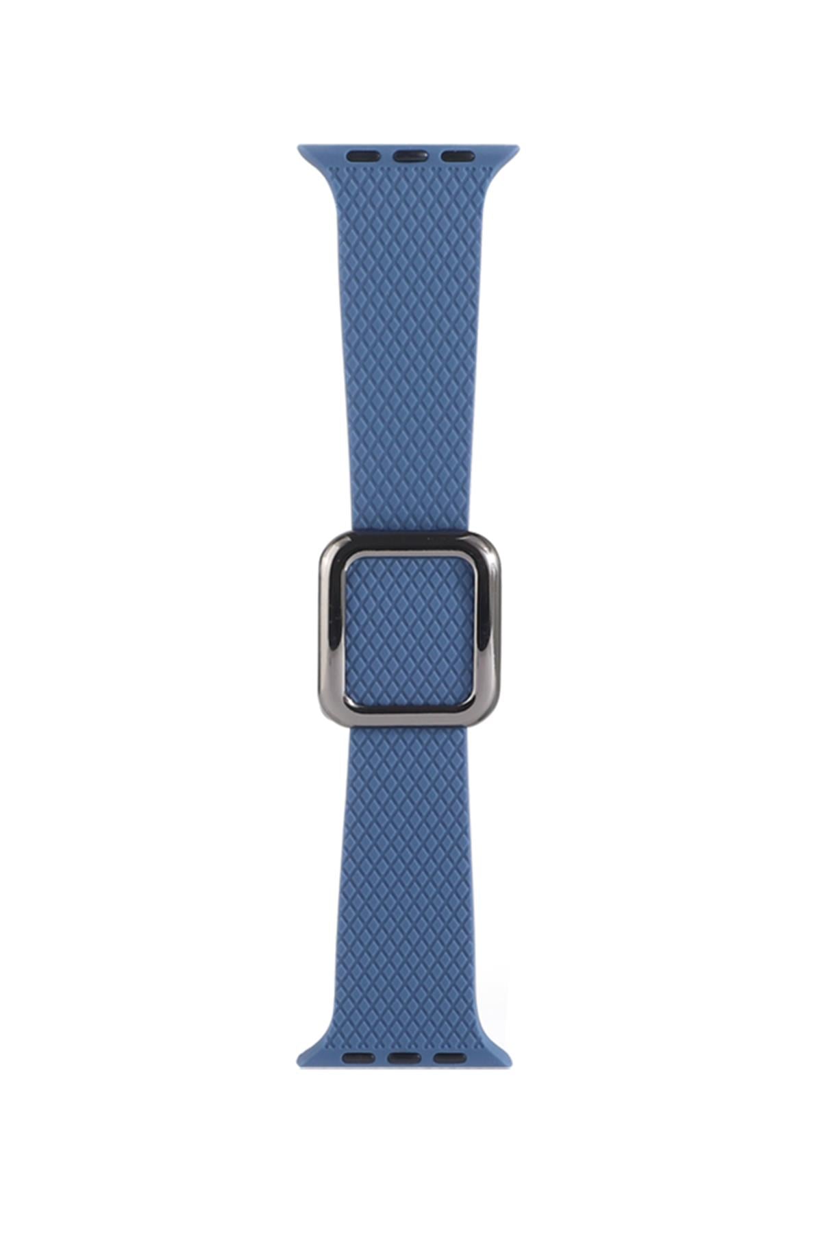 Apple Watch Uyumlu Modern Tokalı Kordon Violet Mavi - ShinyTECH