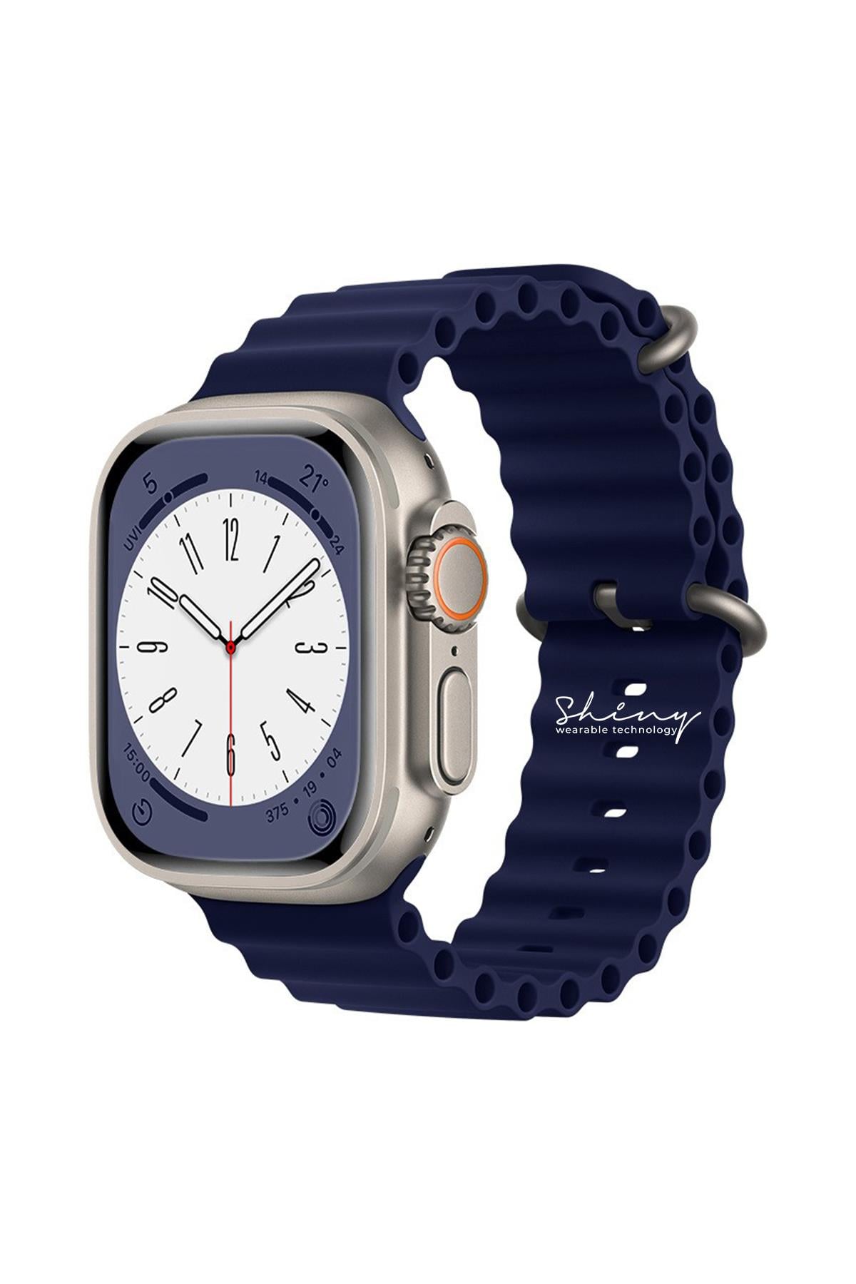 Apple Watch Uyumlu Ocean Loop Kordon Lacivert - ShinyTECH