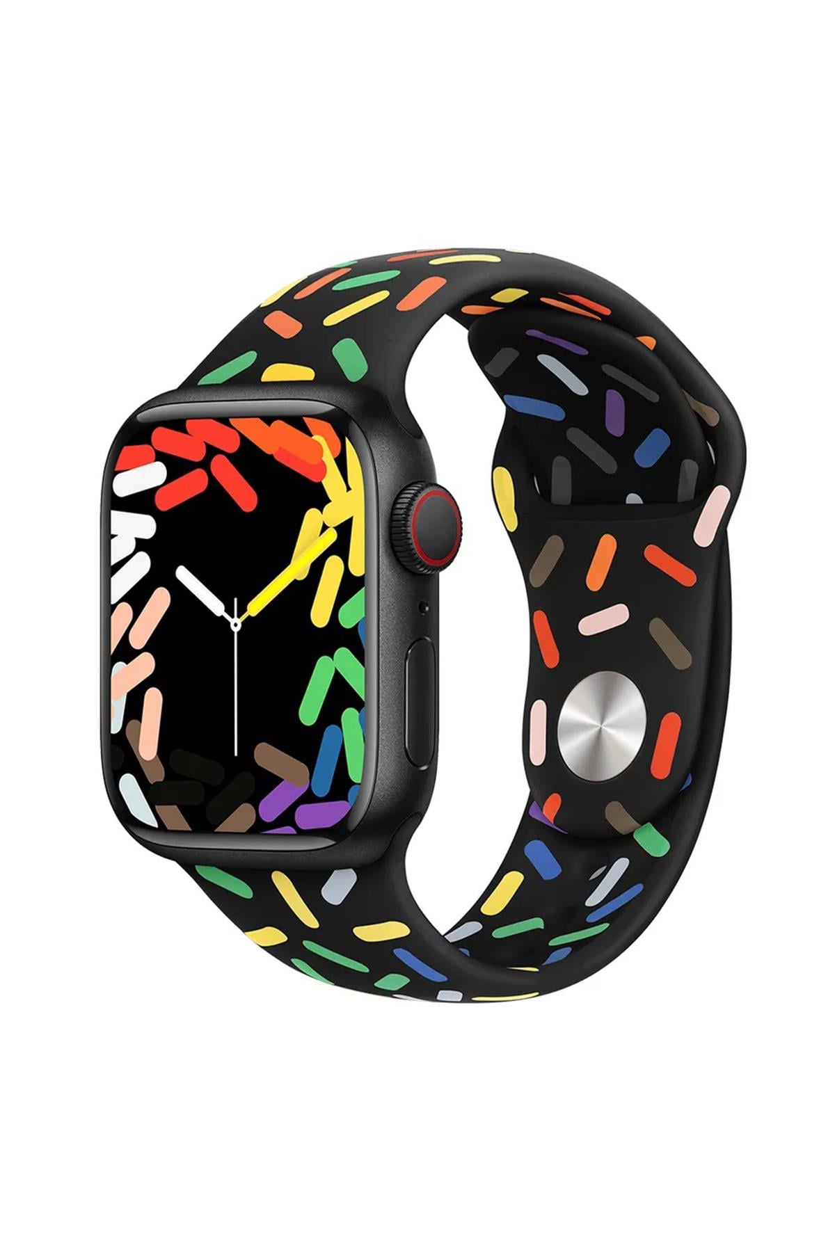 Apple Watch Uyumlu Pride Edition Spor Kordon Siyah - ShinyTECH