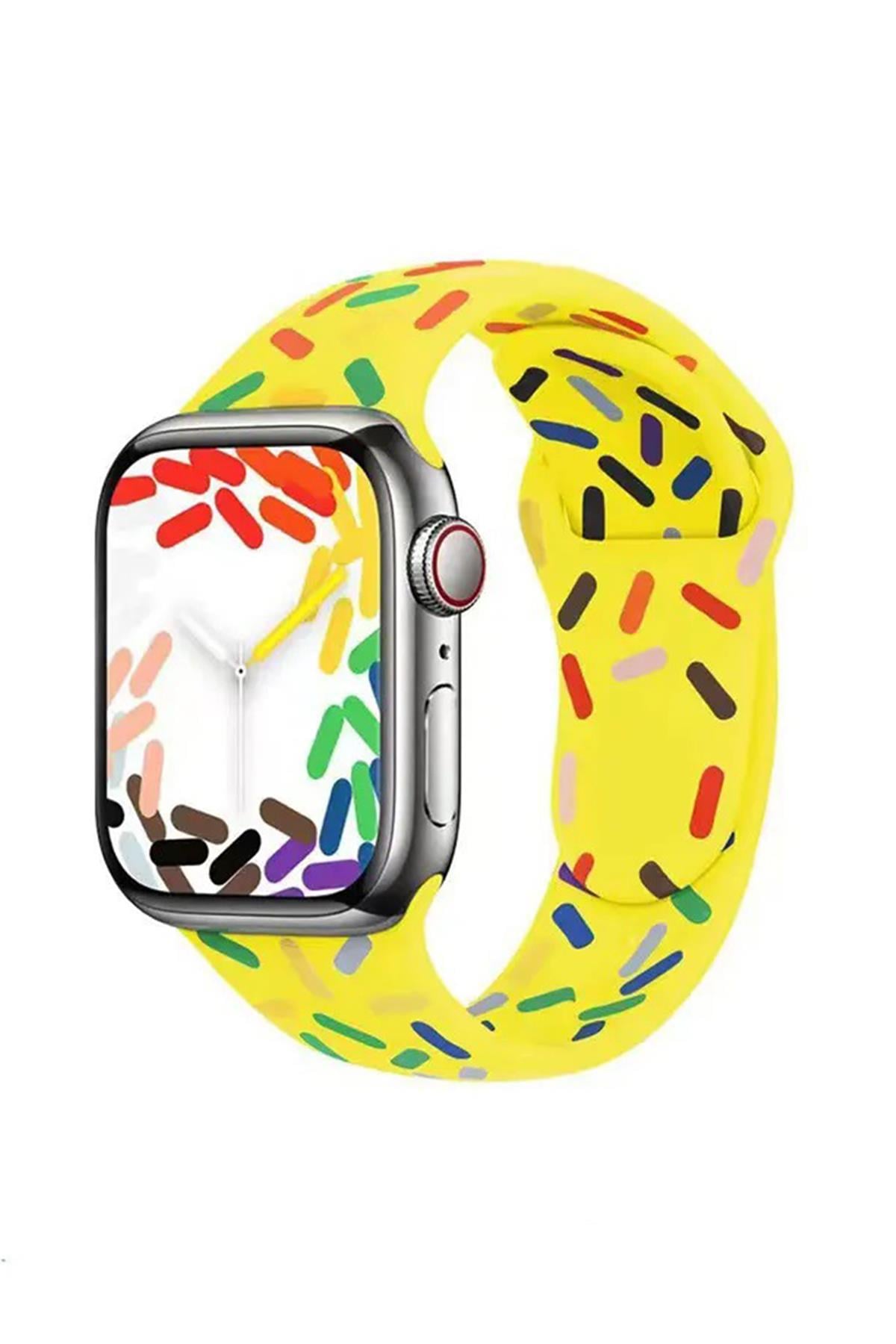 Apple Watch Uyumlu Pride Edition Spor Kordon Sarı - ShinyTECH