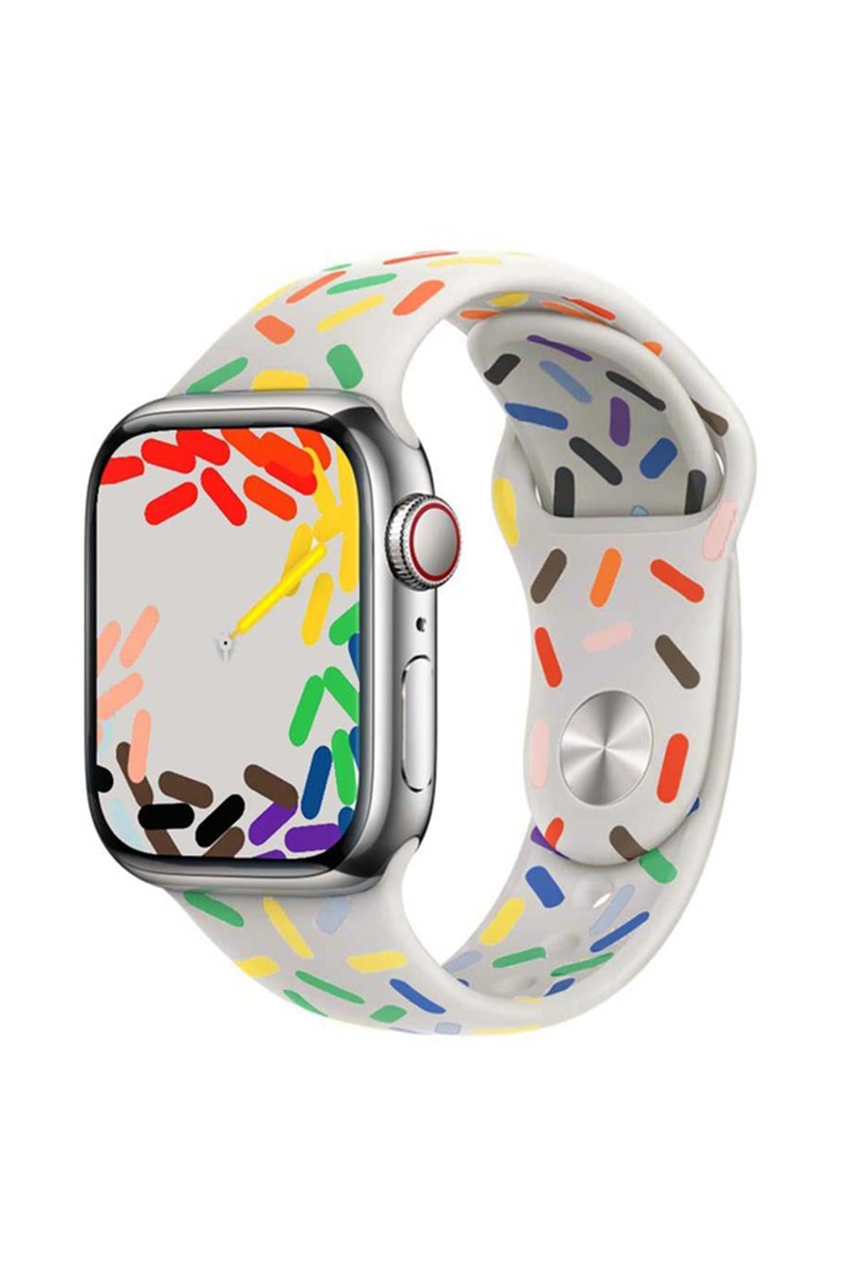 Apple Watch Uyumlu Pride Edition Spor Kordon Gri - ShinyTECH