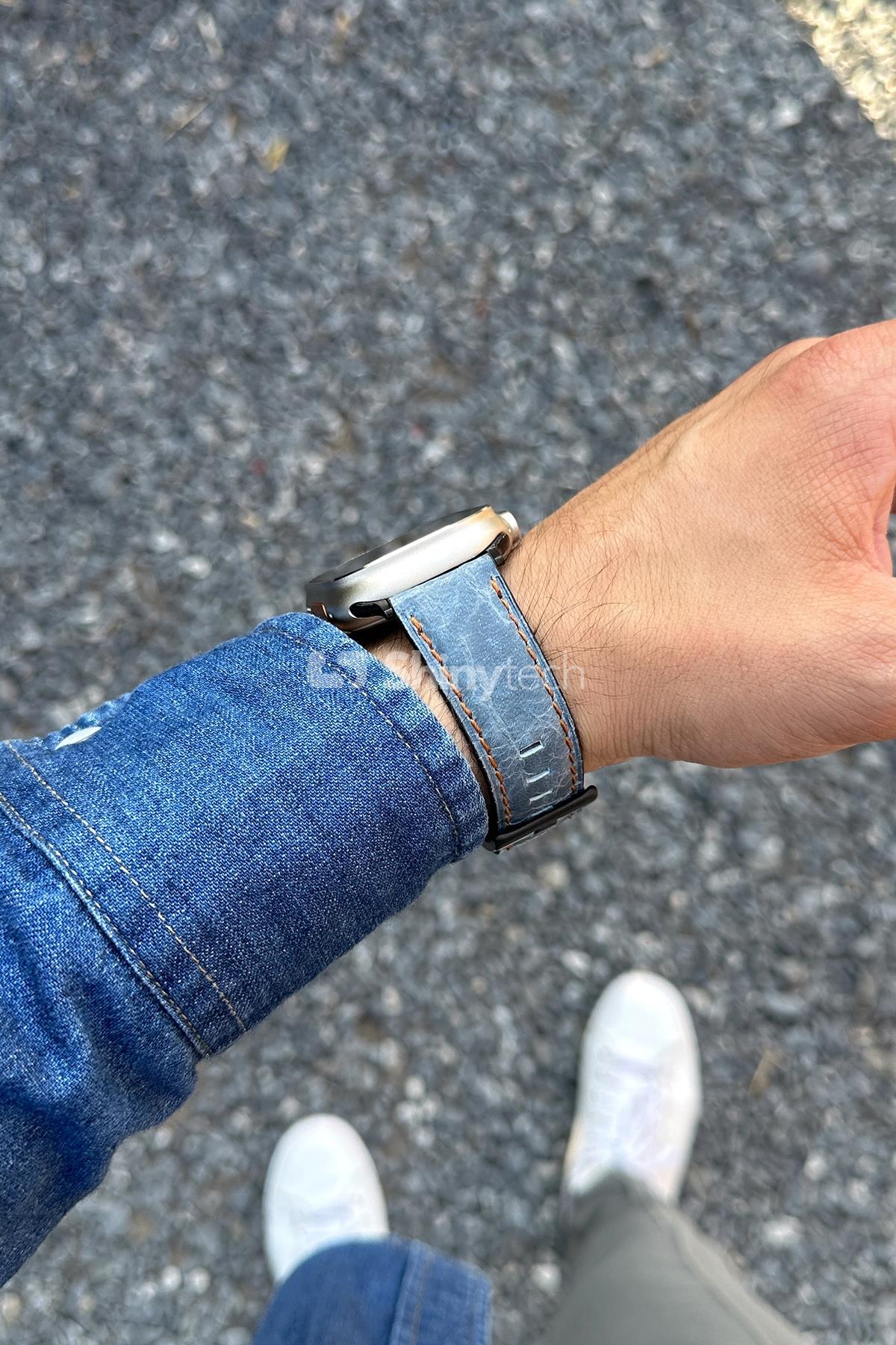 Denim apple cheap watch band