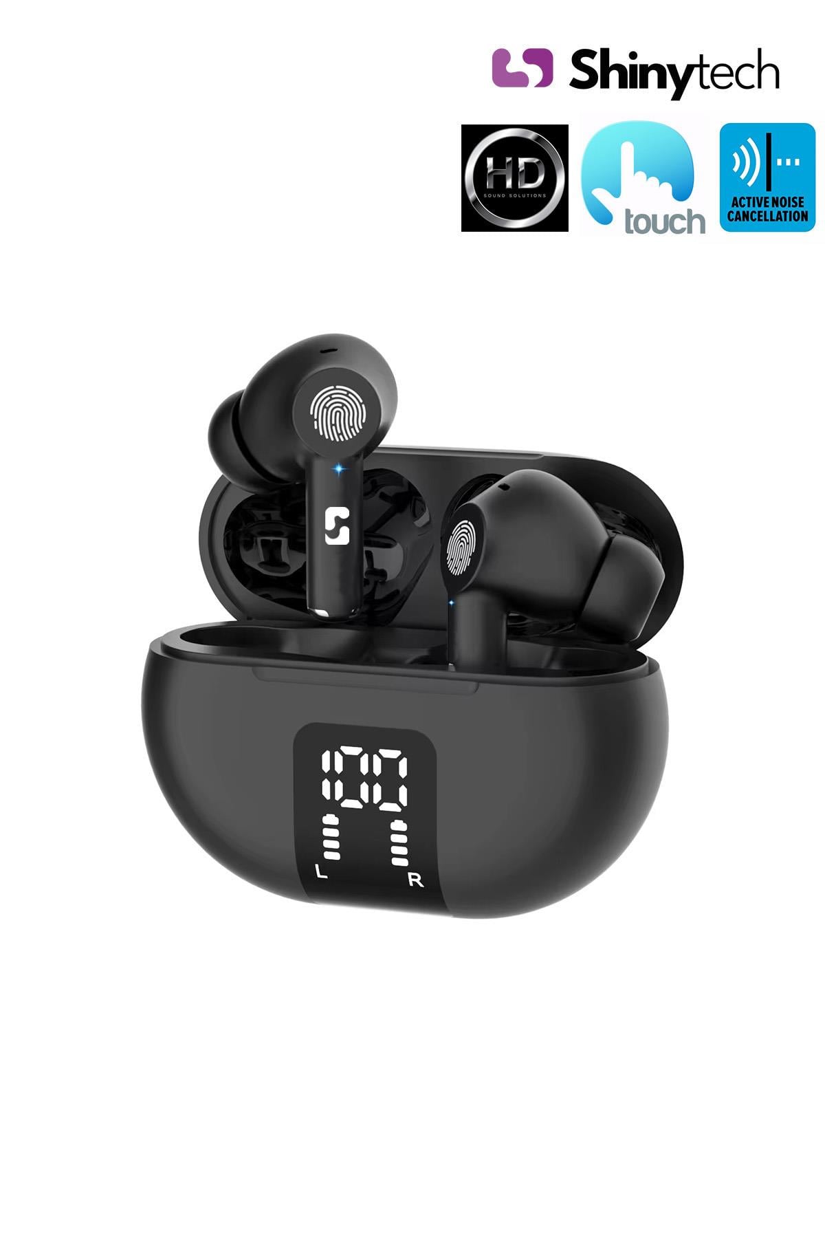 Shinytech ST-70 ANC Bluetooth 5.3 Kablosuz Kulak İçi Kulaklık Siyah