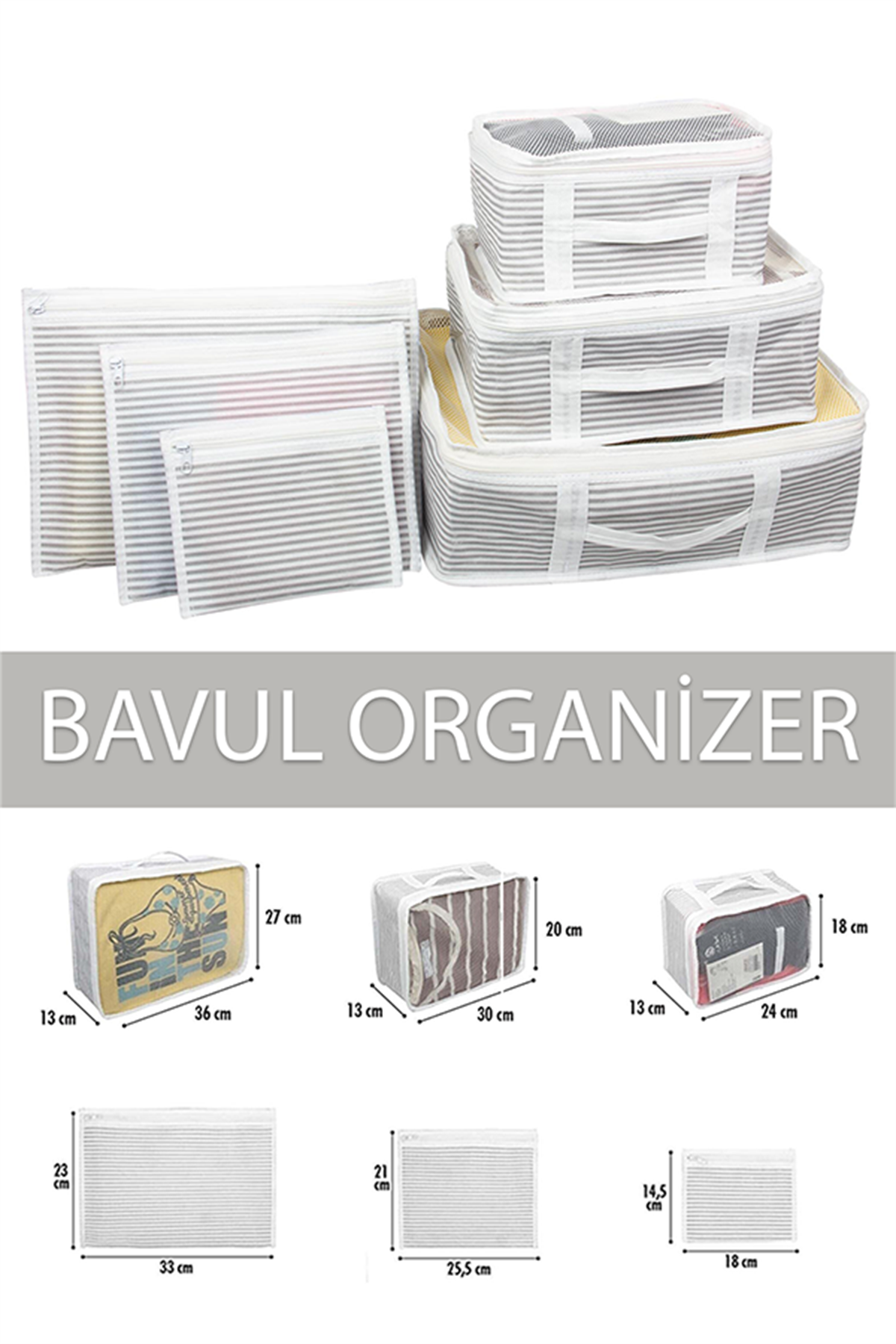 6 Parça Bavul Organizer Seti