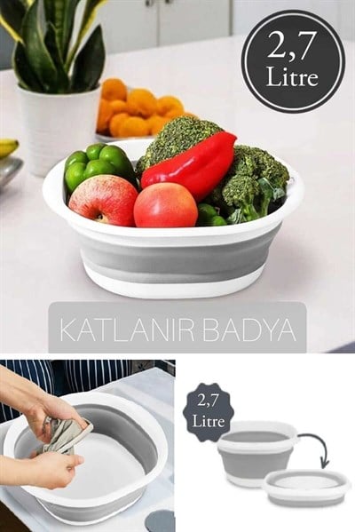 Katlanır Badya Akordiyon Leğen 2,7 Litre