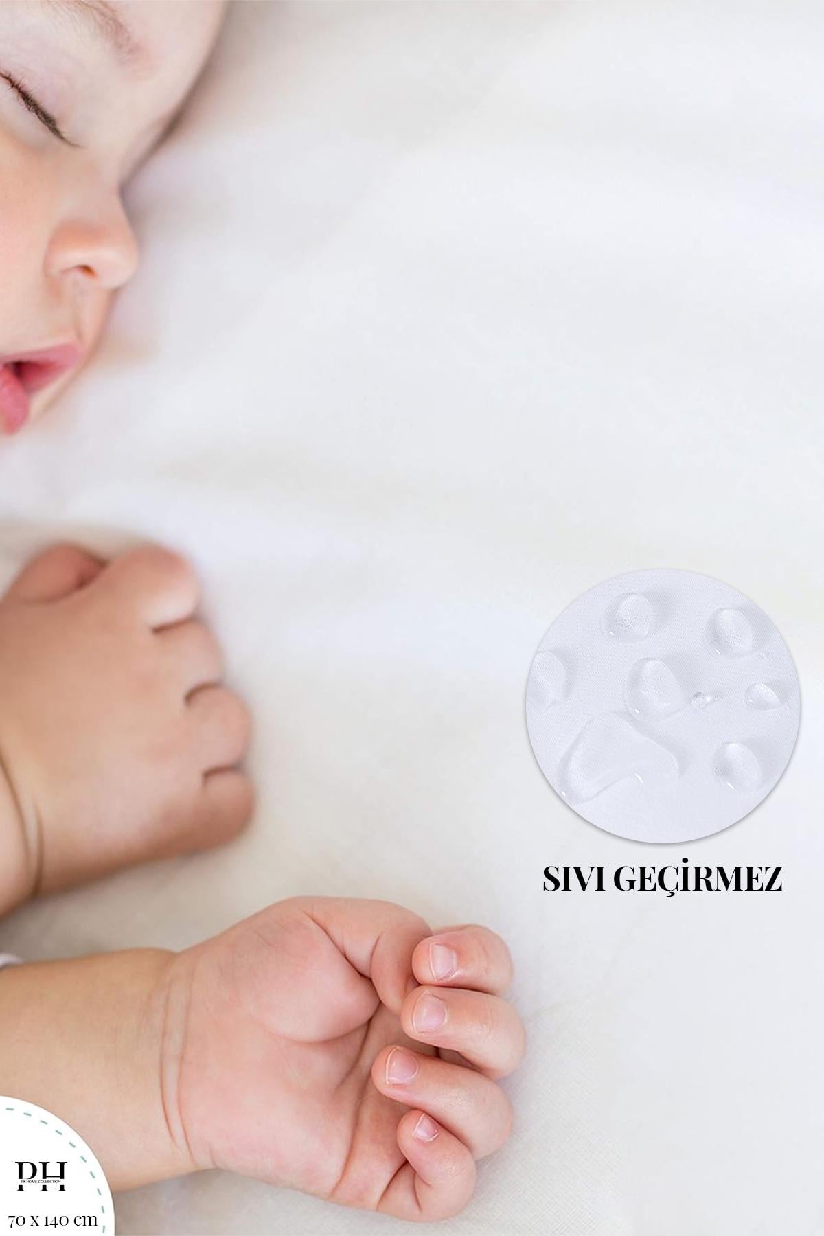 Lastikli Sıvı Geçirmez Yatak Koruyucu Bebek Alezi