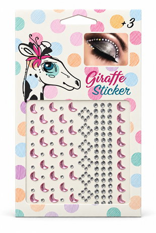 Pembe Aylı Taş Sticker Yapışkanlı Saç , Yüz Vücut Ve Tırnak Taşı Yılbaşı Süs Dekor Işıltılı Parlak