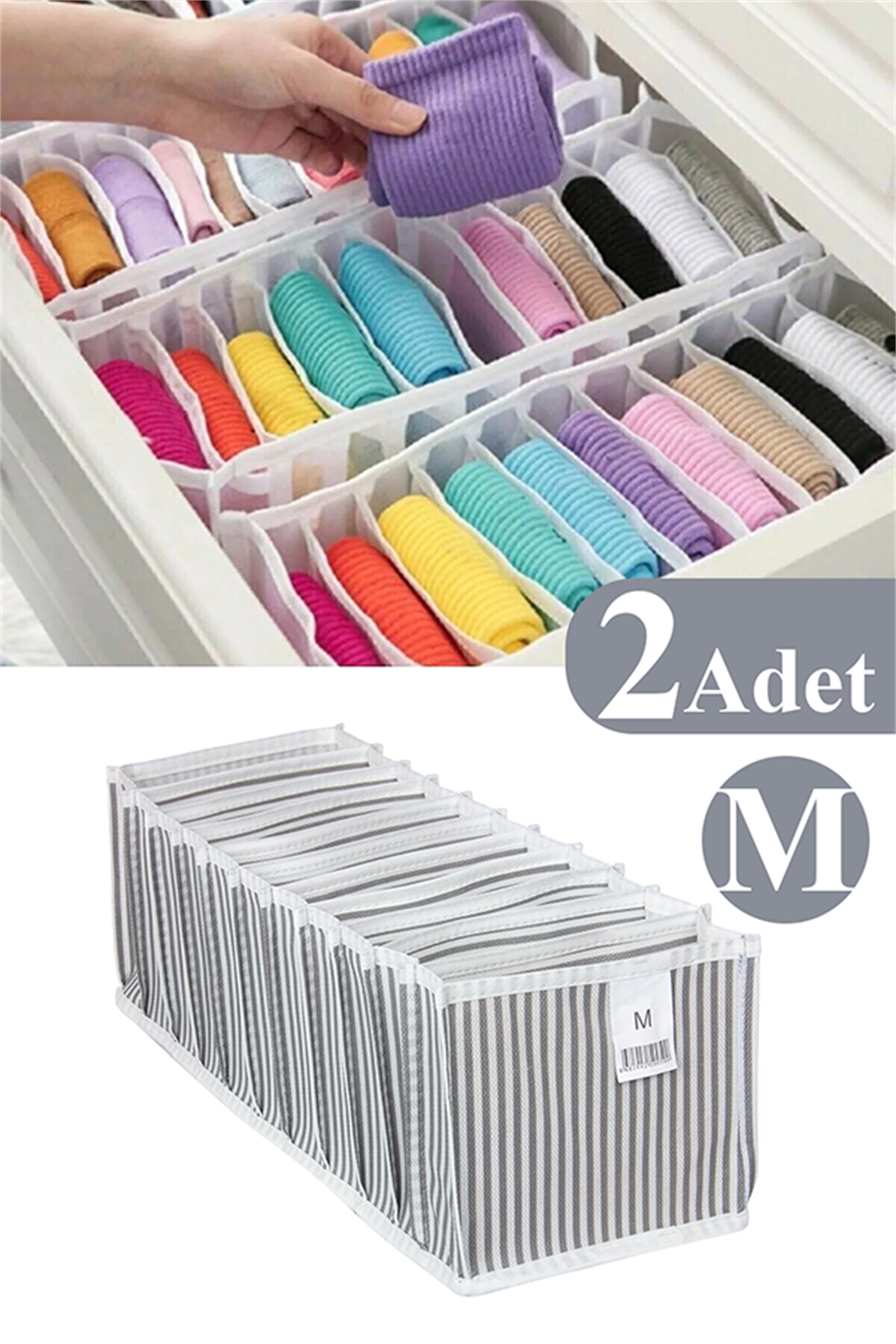 Akordiyon Çekmece Organizer Medium 2 Adet