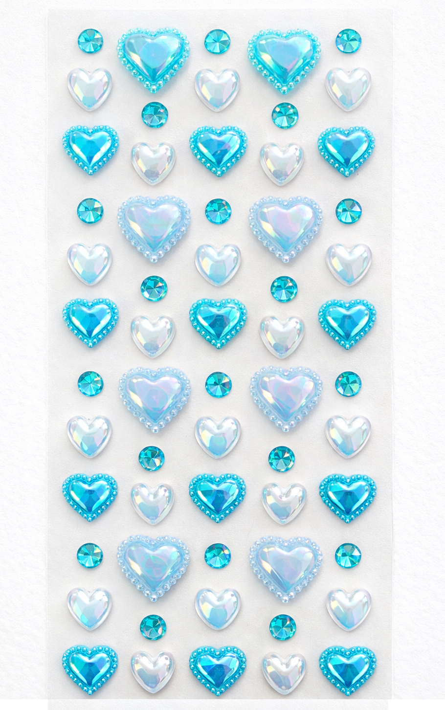 Mavi 3D Parlak Işıltılı Taş Sticker Yapışkanlı Tırnak Saç Süs Dekor DIY Yılbaşı Hobi Süsleme Seti