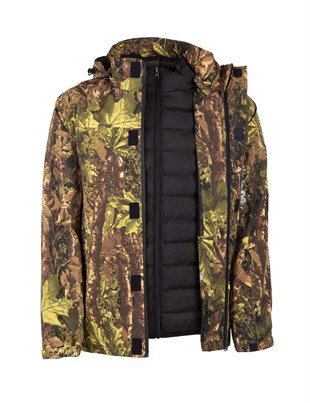 4IN1 Outdoor Tactical Double Sided Coat Raincoat Waterproof Stainproof Windproof Windbreaker Brown Mens Coat 3TECH02