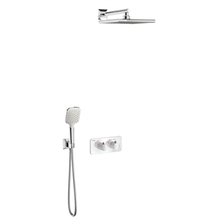 Teona İki Yönlü Termostatik Ankastre Banyo Bataryası-Beyaz