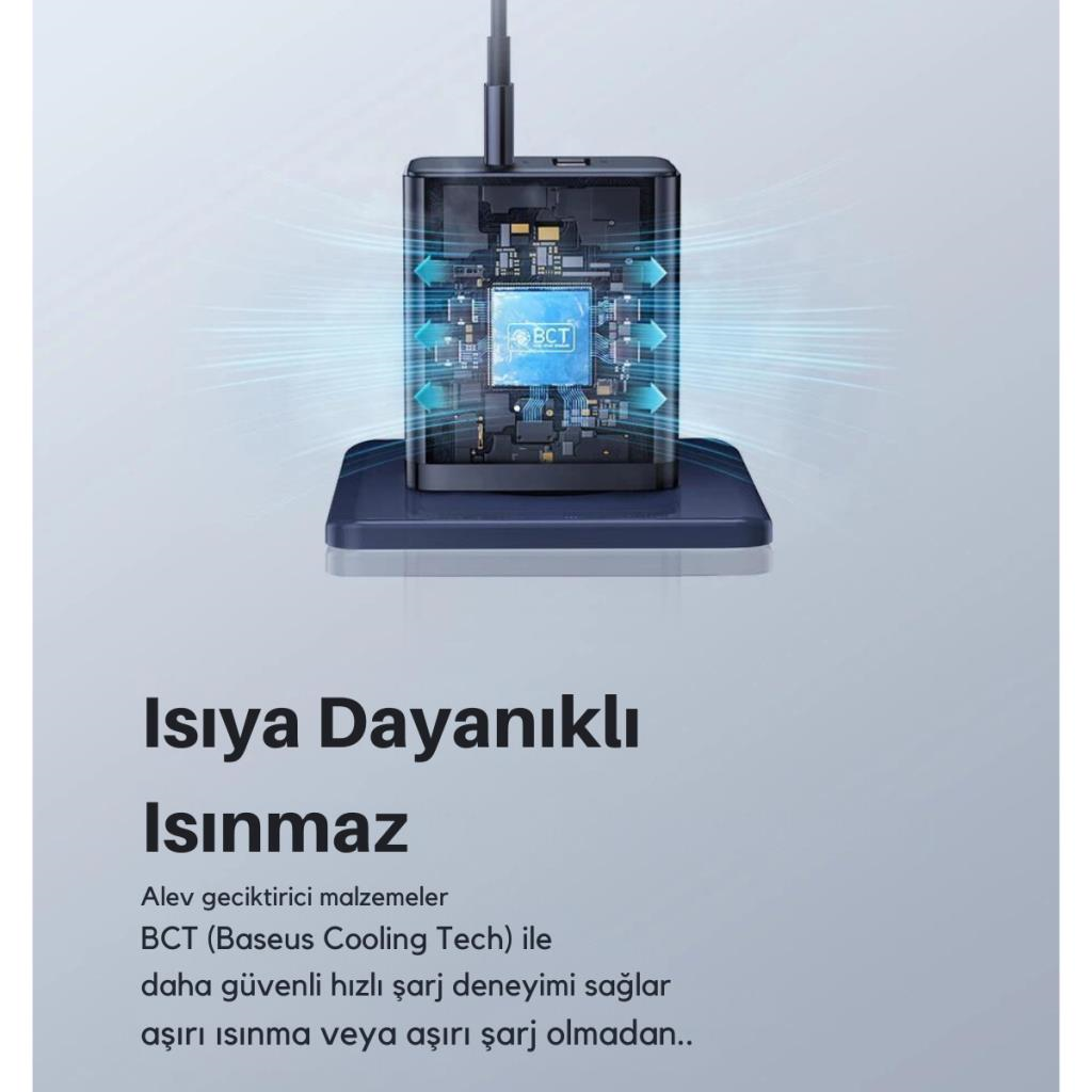 Baseus 20W 1x USB ve 1x Type C Universal Şarj Aleti, Aşırı Güç ve Voltaj Korumalı Şarj Adaptörü