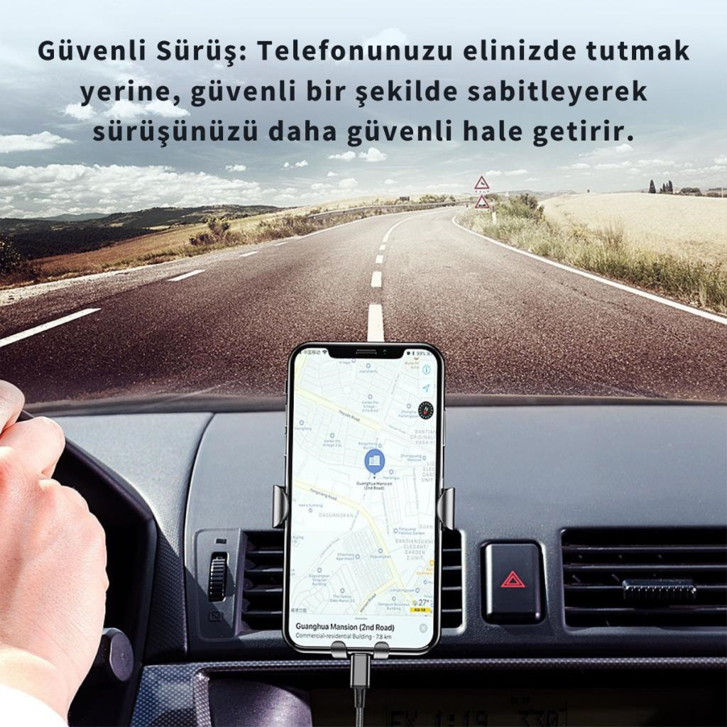 Essager Nano Vantuzlu Ultra Sağlam Torpido Üstü Telefon Tutucu, V Tipi Düşmez Sarsılmaz Telefon Tutucu