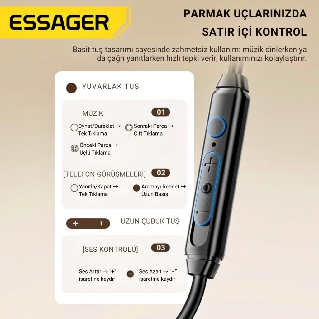 Essager Pro Seri Gaming HiFi Kulaklık – Mikrofonlu, Yüksek Ses Kalitesi, Kristal Ses Sistemli Kulaklık