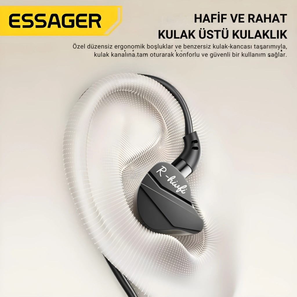 Essager Pro Seri Gaming HiFi Kulaklık – Mikrofonlu, Yüksek Ses Kalitesi, Kristal Ses Sistemli Kulaklık