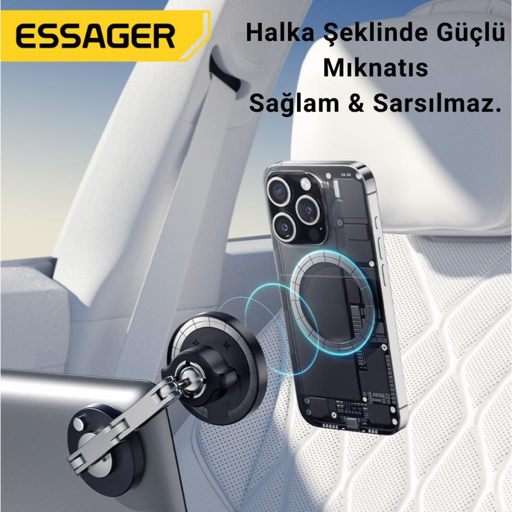 Essager Pro Seri Nano Yapışkanlı Magsafeli Manyetik Telefon Tutucu, Torpido Üstü, Masaüstü Telefon Tutucu