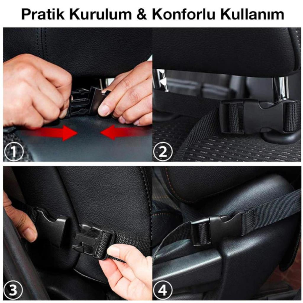 Polham 2 Adet Set Araç İçi Arka Koltuk İçin 8 Bölmeli Organizer, Su Geçirmez, Kolay Temizlenir Eşya Düzenleyici