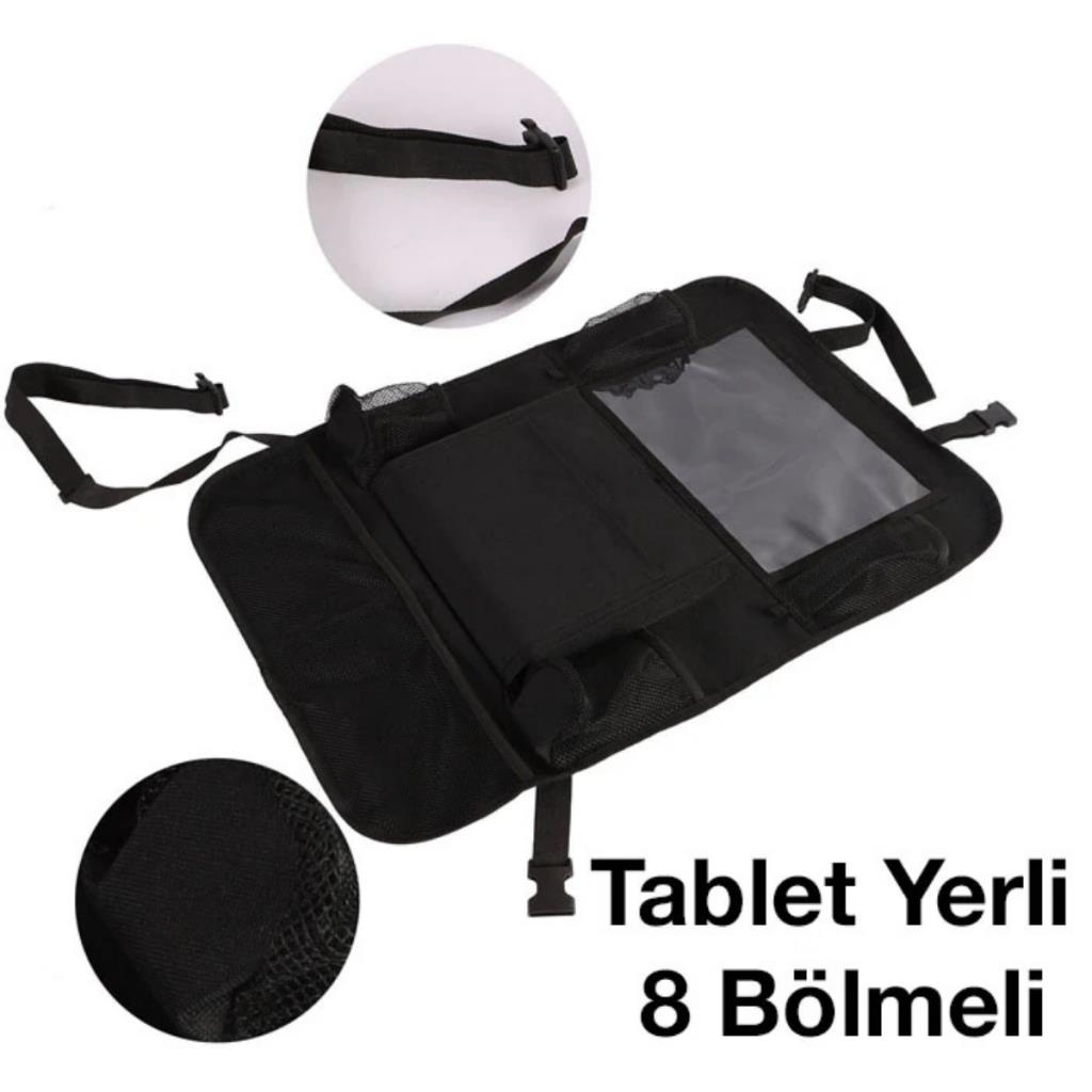 Polham 2 Adet Set Araç İçi Arka Koltuk İçin 8 Bölmeli Organizer, Su Geçirmez, Kolay Temizlenir Eşya Düzenleyici