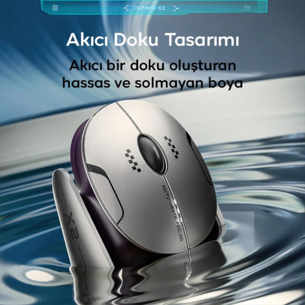 Polham 3 Modlu 300Mah Şarj Edilebilir RGB Işıklı 2400DRI Gaming Mouse, Ultra Sessiz,Gecikmesiz Mouse