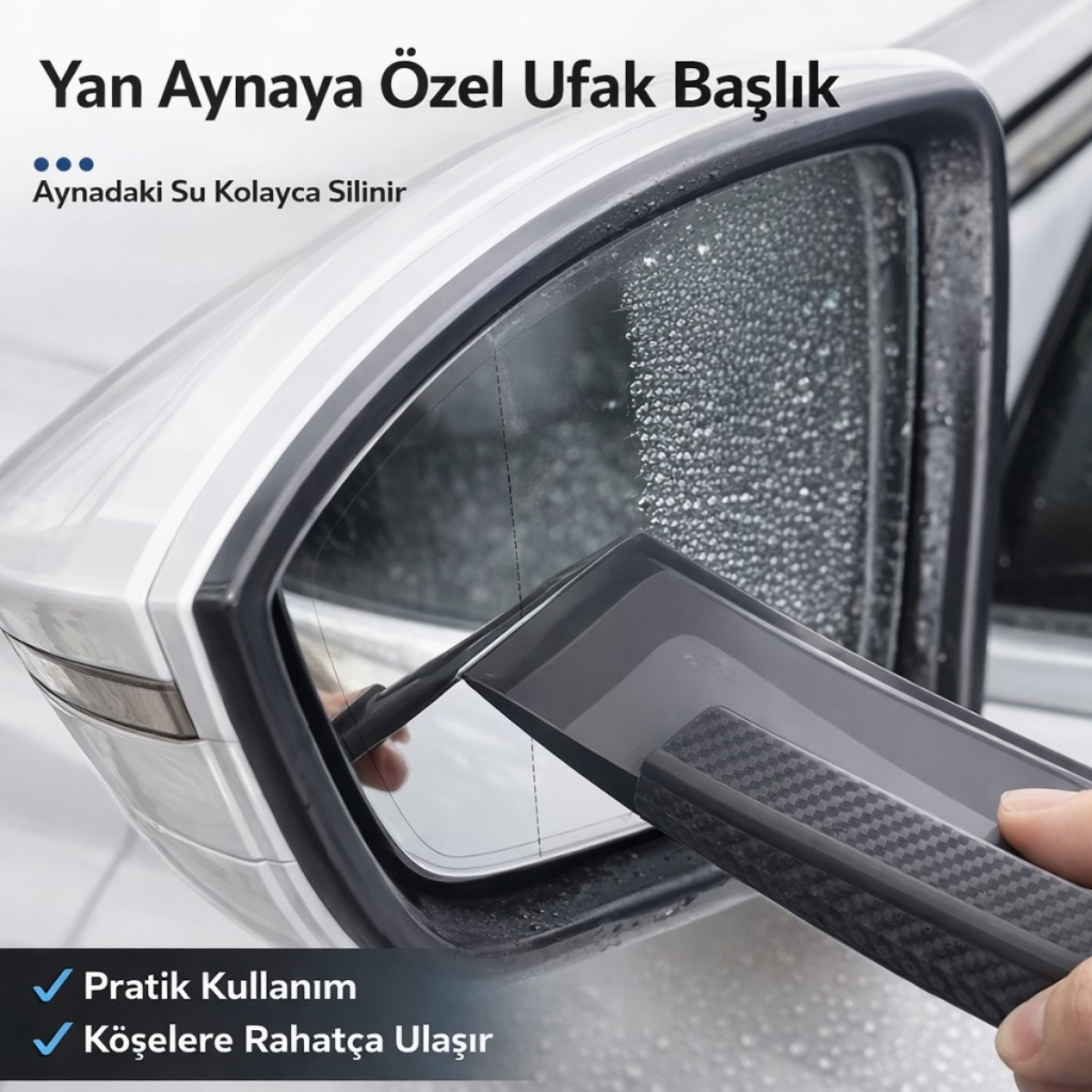 Polham 30CM Premium Silikon Araç Kurulama Sileceği – İz Bırakmaz, Çizmez,Cam, Ayna ve Duşakabin Uyumlu