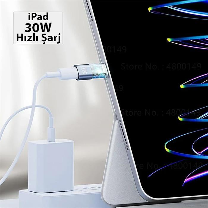 Polham 30W Şarj Destekli Lightning to Type C Çevirici Dönüştirici Adaptör, Şarj ve Veri Aktarım Çevirici