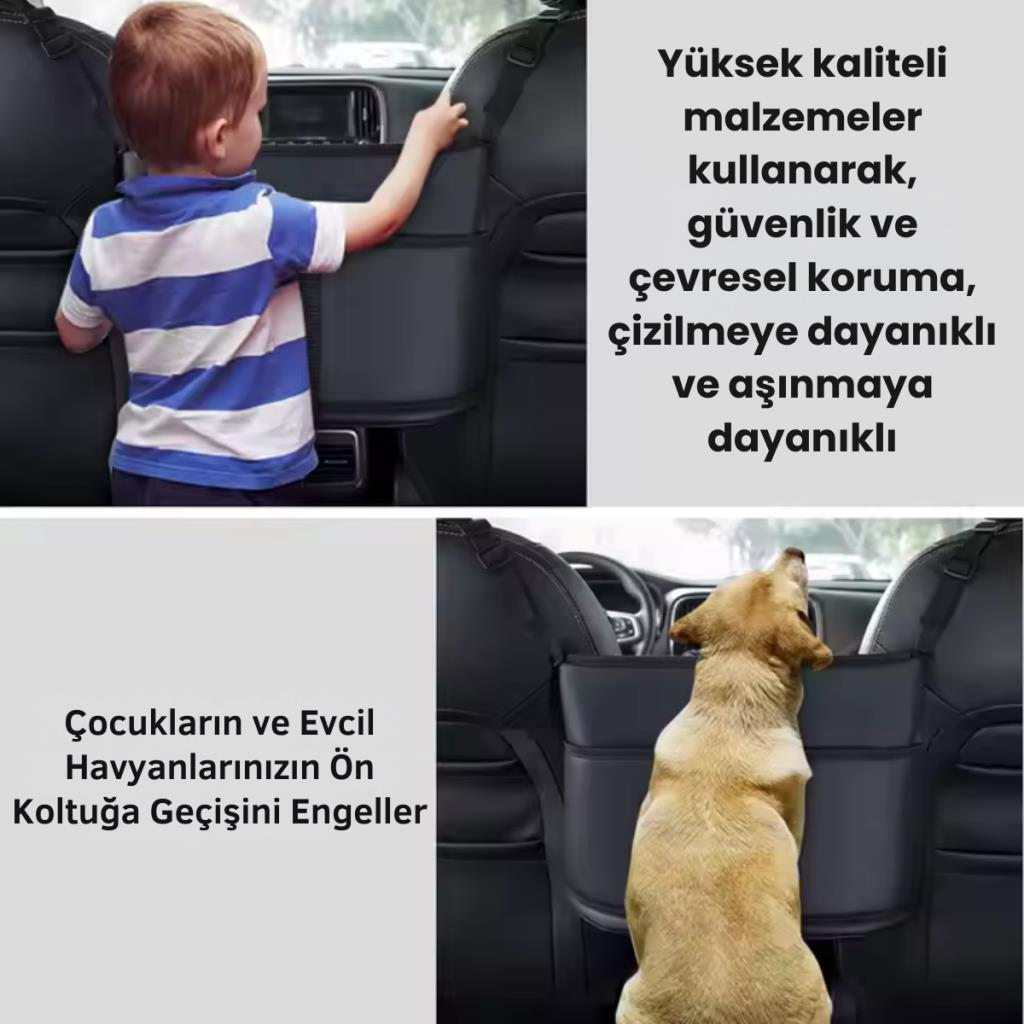 Polham 8 Bölmeli Oto Ön ve Arka Koltuklar İçin Organizer Çanta, Çok Fonksiyonlu İki Koltuk Arası Çanta