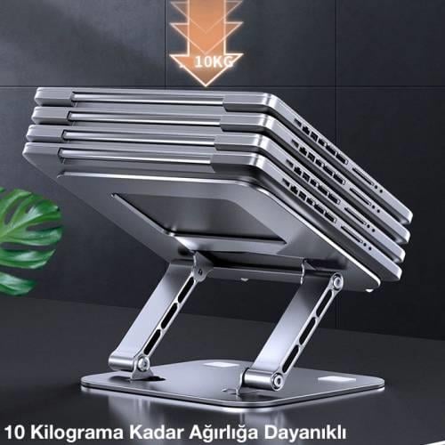 Polham Portatif Katlanabilir Yükseklik Ayarlı Laptop Standı Laptop Sehpası Ayarlanabilir Tasarım