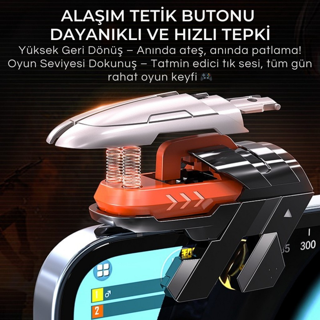 Polham Profesyonel Mobil Oyun Tetikleyici | Hızlı Ateş, Nişan Almak İçin Tetik, Tüm Telefonlara Uyumlu