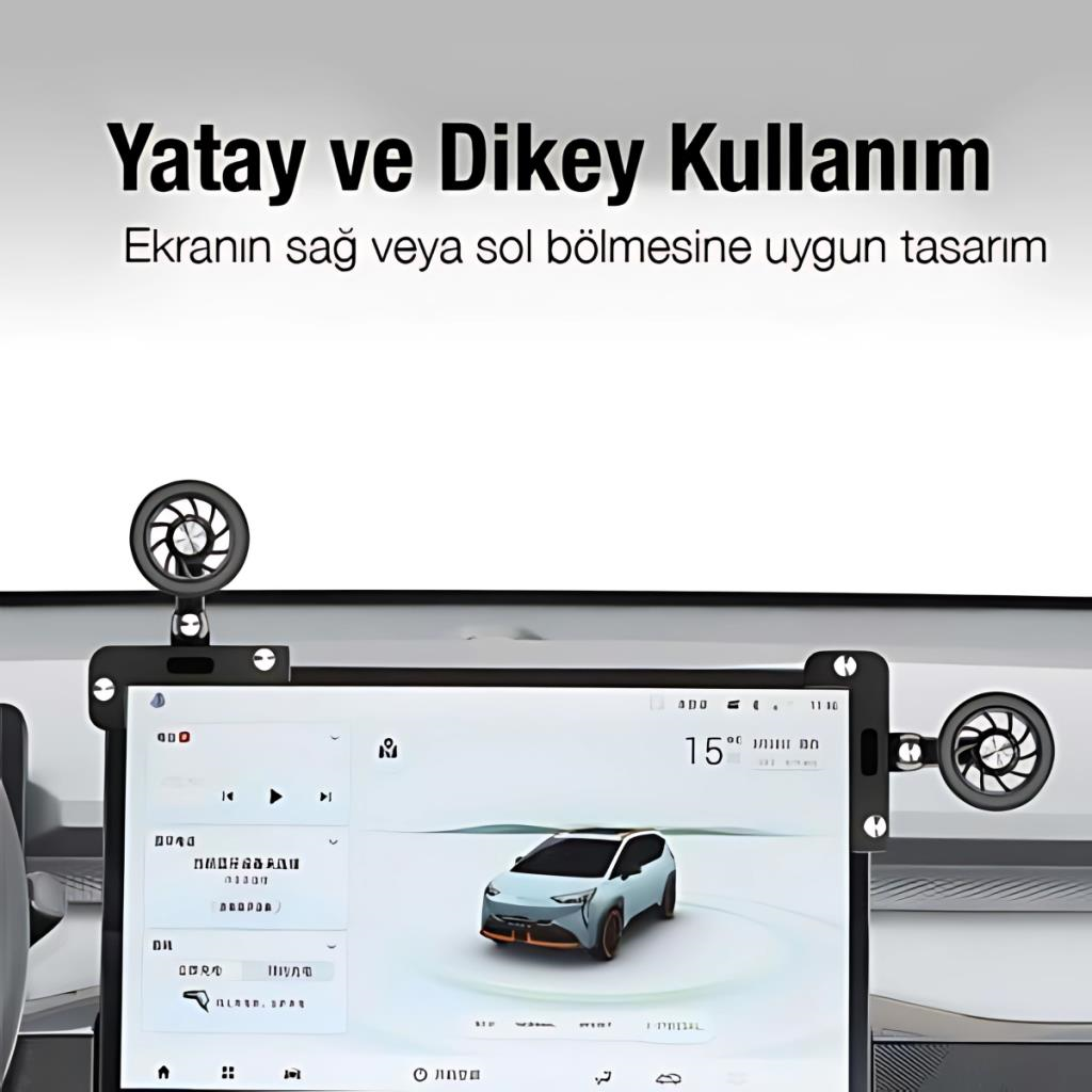 Polham Tesla Model Y, Model S, Model X, Model 3 Ekranı İle Uyumlu Manyetik Telefon Tutucu, Titremez Sarsılmaz