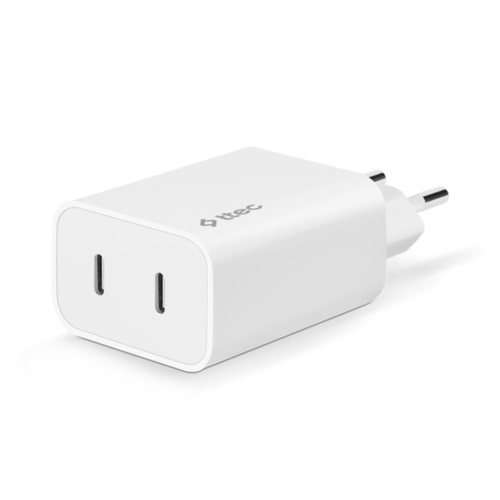 Ttec 40W Süper Hızlı 2x PD Type C Girişli Şarj Adaptörü, İphone, Samsung, Oppo, Xiaomi Şarj Adaptörü