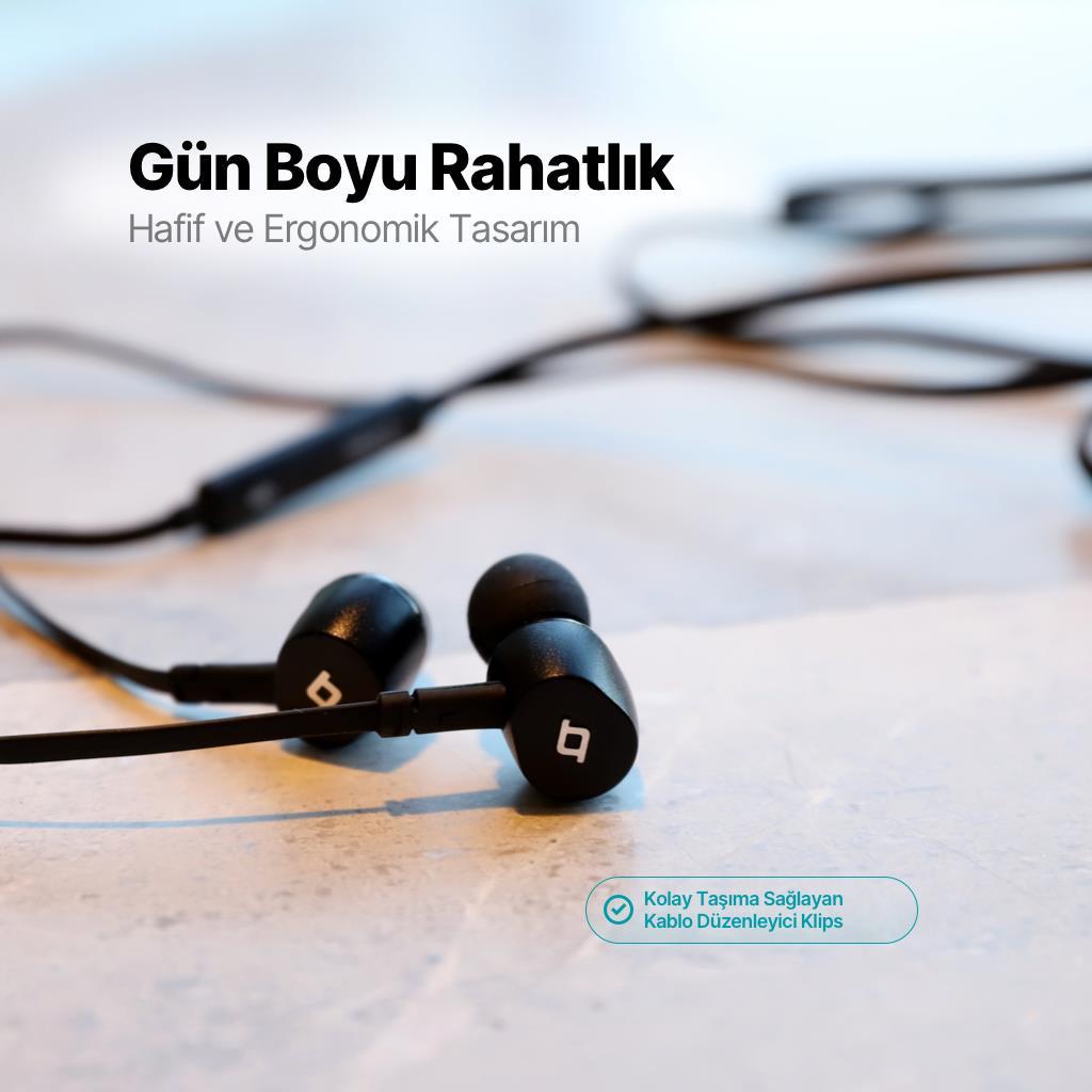 Ttec Hd Mikrofonlu Ergonomik Kulakiçi Kablolu Type-c Kulaklık, Kumanda Kontrollü Stereo Sesli Kulaklık