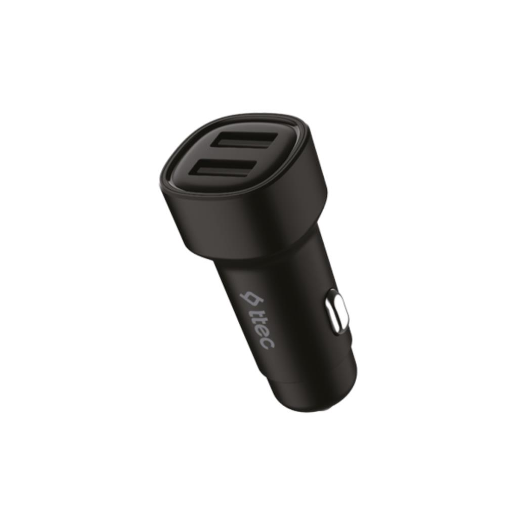 Ttec Süper Hızlı 3.1Amper 2x USB Girişli Araç Şarj Cihazı, 12/24V Çakmaklık Girişli Akım Korumalı