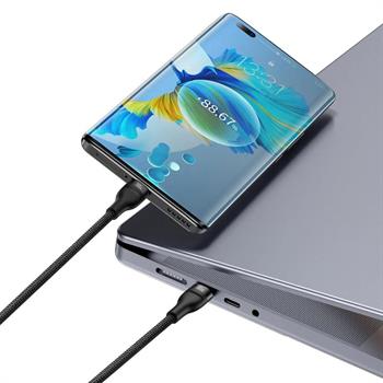 Baseus 1.5Metre 100W Mega Hızlı Type To 2x Type C Şarj ve Data Kablosu, Kopmaz Yıpranmaz Type C Kablo