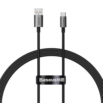 Baseus 1MT 6A 100W Mega Hızlı USB To Type C Şarj ve Data Kablosu, Akım Ve Isı Korumalı Type C Kablo