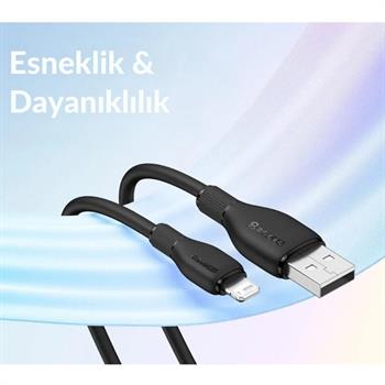 Baseus Ultra Hızlı 1.2MT 2.4A İphone Şarj Kablosu İphone 11 12 13 14 Pro Max Şarj Kablo, Akım ve Isı Korumalı