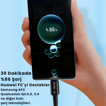 Essager 0.50CM 60W Type C to Type-C Ultra Hızlı Data Şarj Kablosu,Süper Dayanıklı Şarj ve Data Kablosu