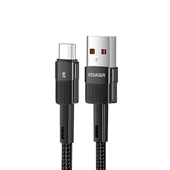 Essager 2 Metre 7A 66W USB to Type-C Süper Hızlı Şarj ve Data  Kablosu,Süper Dayanıklı Akım ve Isı Korumalı