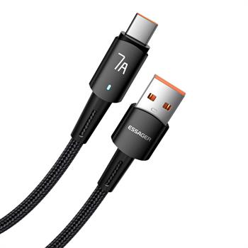 Essager 2 Metre 80W 7A USB to Type-C Süper Hızlı Data Şarj Kablosu, Ultra Dayanıklı Şarj ve Data Kablosu