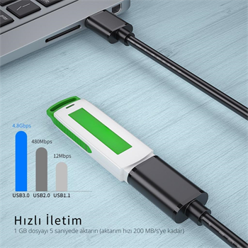 Essager 2 Metre  Dişi-Erkek USB Uzatma Kablosu, Yazıcı, Harddisk, Veri Aktarım, Şarj Uzatma Kablosu