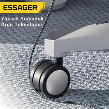 Essager 3 Metre PD 100W Süper Hızlı Type C To Type C Şarj Data Kablosu, E-marker Çipli Akıllı Şarj Kablosu