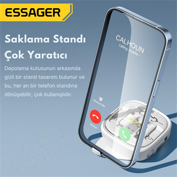 Essager 7in1 60W Çekilebilir Type C, Micro, İphone Lightning Kablolu, Dönüştürücü, Sim Aparatlı Seyahat Seti