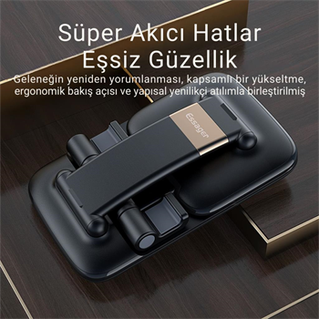 Essager Pro Açı ve Yükseklik Ayarlı Telefon ve Tablet Tutucu Stand, Kaydırmaz Masaüstü Dönebilen Stand