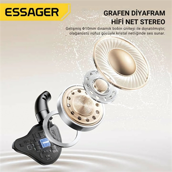 Essager Pro Seri Gaming HiFi Kulaklık – Mikrofonlu, Yüksek Ses Kalitesi, Kristal Ses Sistemli Kulaklık