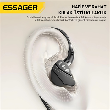 Essager Pro Seri Gaming HiFi Kulaklık – Mikrofonlu, Yüksek Ses Kalitesi, Kristal Ses Sistemli Kulaklık