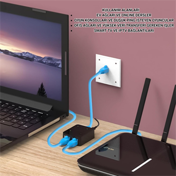 Polham 1000 Mbps Ethernet Çoğaltıcı | Tak ve Çalıştır Ağ Bölücü Adaptör, 1Gbps Ethernet Çoğaltıcı Splitter