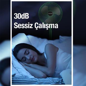 Polham 1200mAh Dokunmatik Ultra Hızlı ve Sessiz Masaüstü Vantilatör, Katlanabilir, Portatif, Taşınabilir Fan