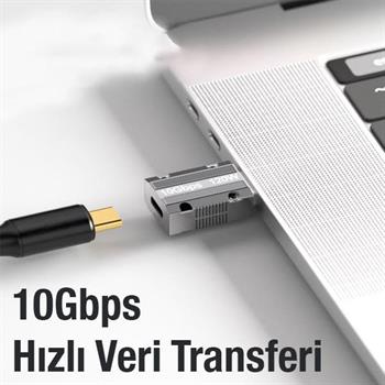Polham 120W 10Gpbs USB To Type C Çevirici Dönüştürücü Adaptör, OTG Dönüştürücü, Ultra Dayanıklı 